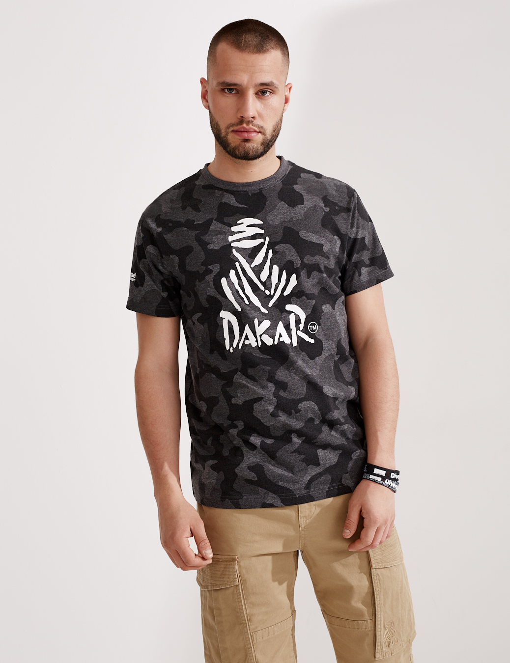 T-Shirt Dakar Logo Camouflage - schwarz