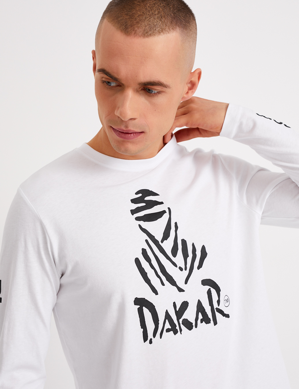 Longsleeve Shirt -  Dakar Logo, weiß