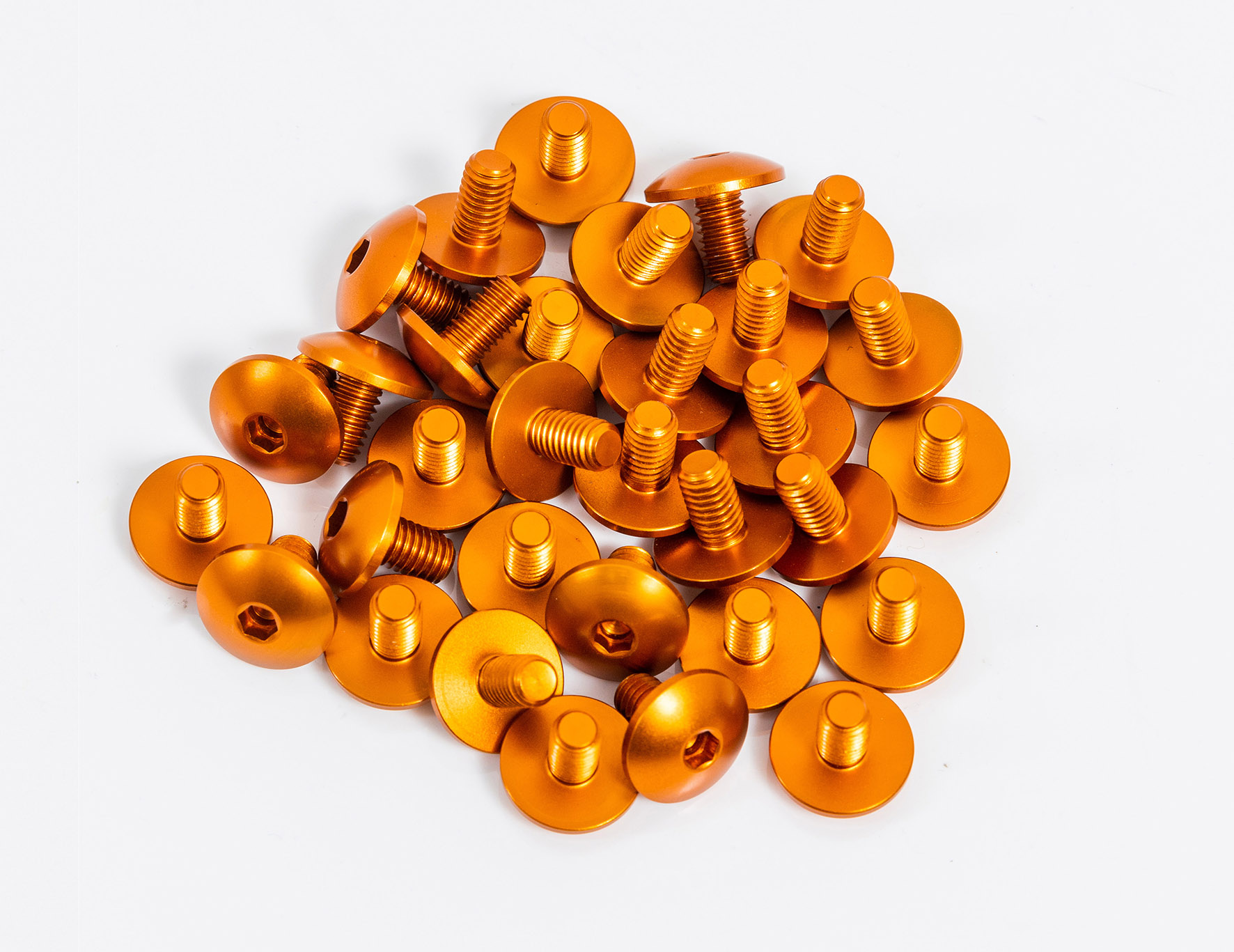 Orange Flat button head screws for rim ring  (M6x10) 